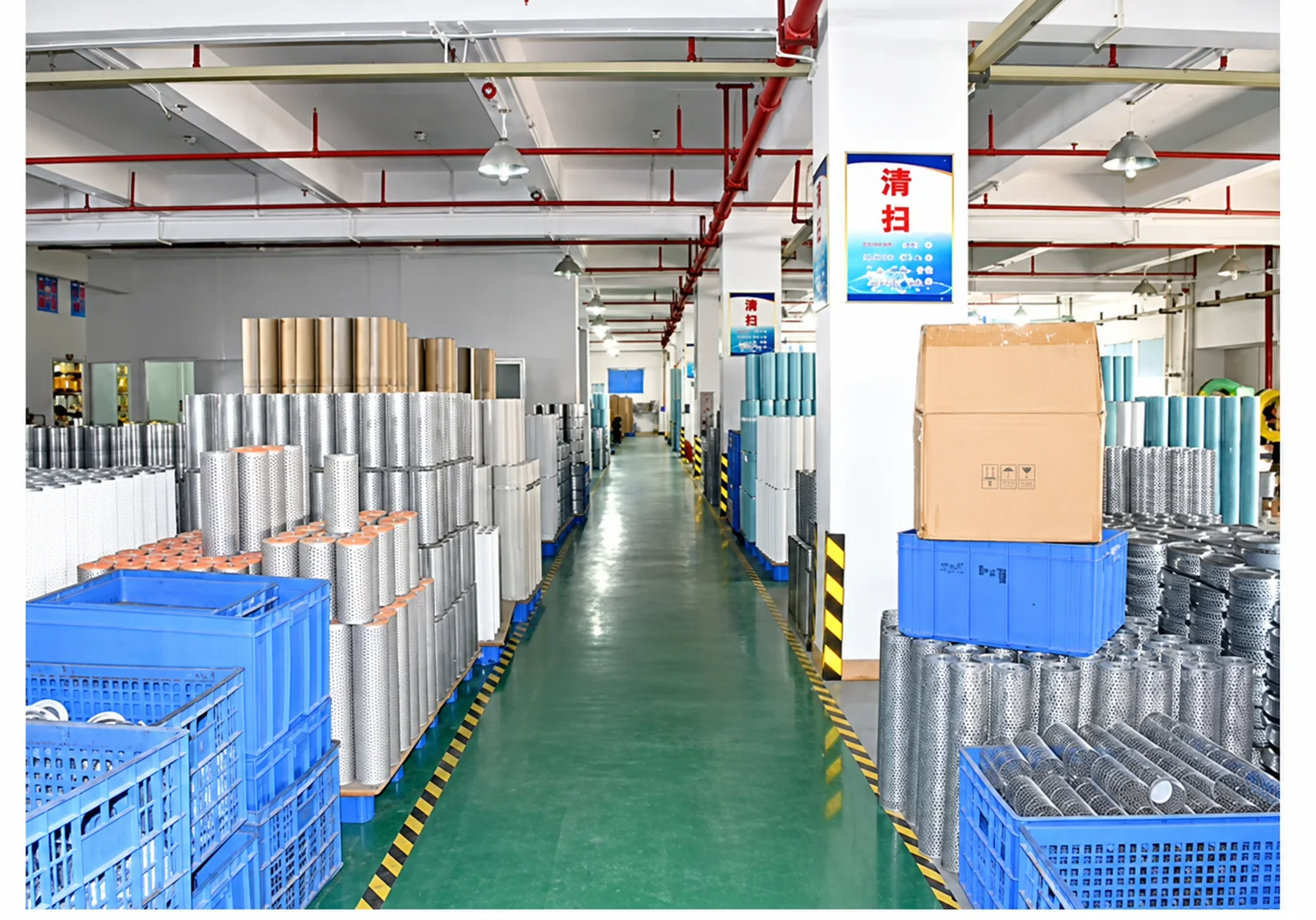 Factory material and metal component area
