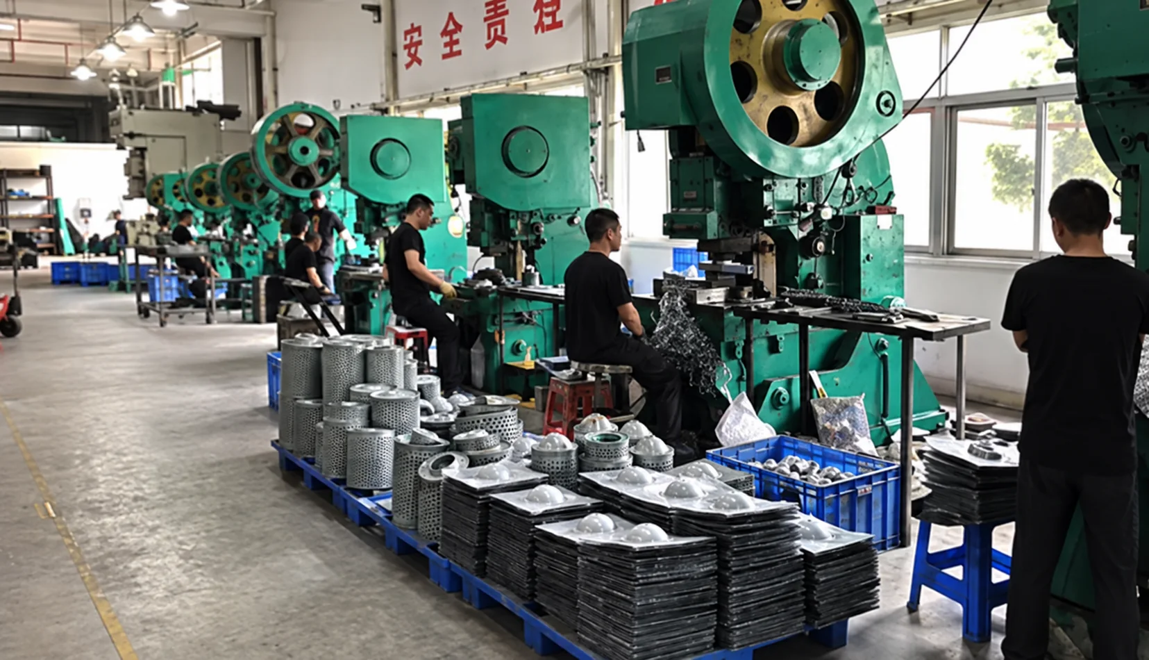 Factory stamping machines and production line
