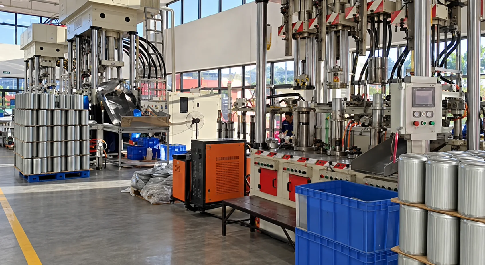 Factory automated assembly and processing line